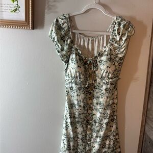No Boundaries Light Gray Floral Dress
